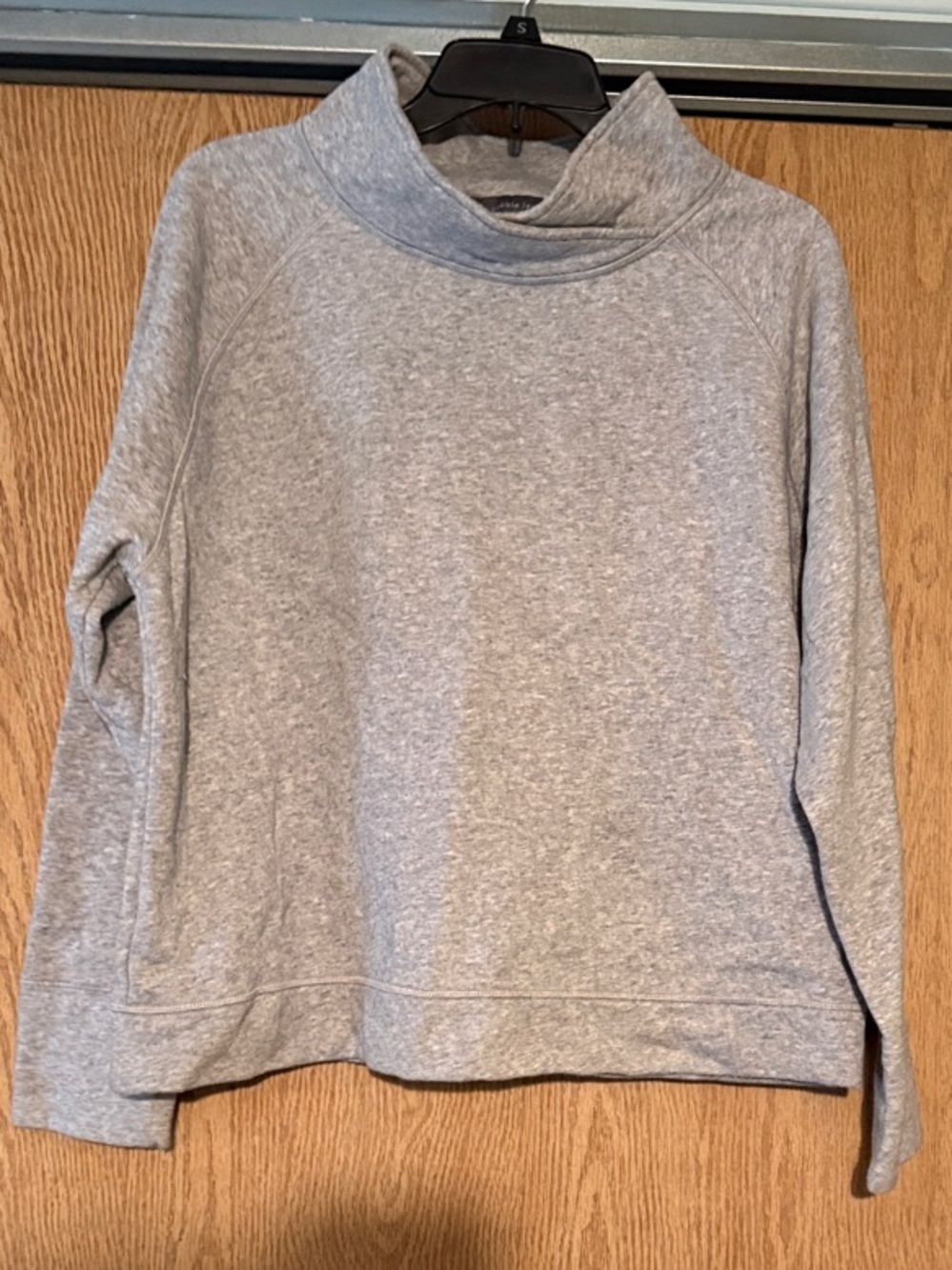 Relaxed Mock Neck Sweater in Heather Gray